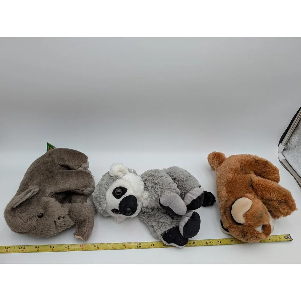 Wild Republic Plush Lot Elephant Lemur Tiger Safari Zoo Stuffed Animal Toy